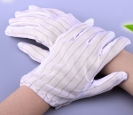 Gloves antistatic striped, RH-3001, polyester, size 9