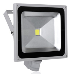 LED floodlight 50W/0.5W warm light, motion sensor