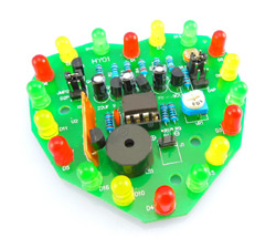 Assembly kit  18 LED flashing heart+sound