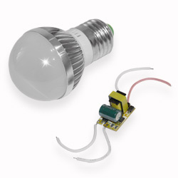 Assembly kit  Lamp LED 3W, E27, warm light
