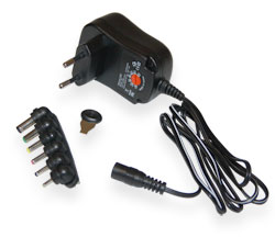  Power adapter 3/4.5/5/6/7.5/9/12V, current up to 1.2A