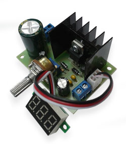 Module  LM317 regulated regulator+voltmeter