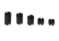 Чорна пластикова стойка для світлодіода 3-pin 3-5мм висота 4,5мм