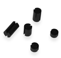 Чорна пластикова стойка для світлодіода 3-pin 3-5мм висота 2,5мм