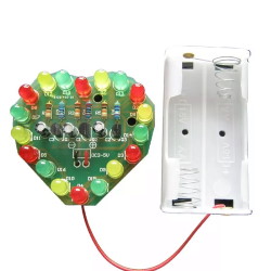 Radio constructor Flashing heart 18 LEDs A2739
