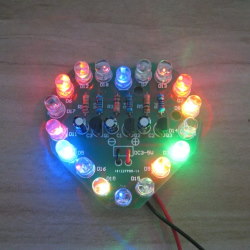 Radio constructor Flashing heart 18 LEDs A2739