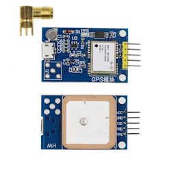 GPS module on UBLOX NEO-6M chip with built-in antenna