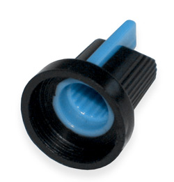 Ручка на вісь 6мм Зірка AG21 15x17 Чорна з синім покажчиком