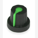 Handle on axle 6mm Star AG7 16x14 Black with green pointer