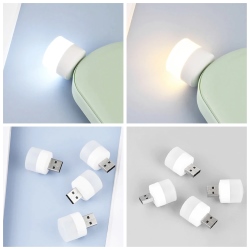 Лампа светодиодная USB цилиндр белый холодный свет