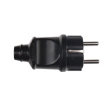 Straight fork 5mm with grounding BLACK 16A, 250V EH-2224