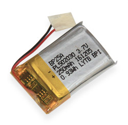  Li-pol battery  502030P, 250mAh 3.7V with protection board