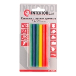 Hot melt glue, set of colored rods, 7 * 100mm, 12 pcs