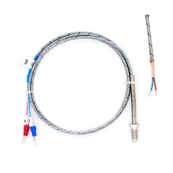 temperature sensor Thermocouple K-type M8 shielded with 2m springs.