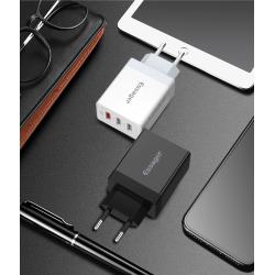 Зарядне USB QC3.0 Quick Charge 3xUSB 30W 5V/9V/12V чорне