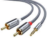 Cable Audio 1m 3.5mm (jack)/2xRCA (tulip)