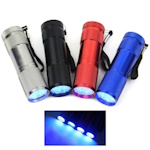 UV Flashlight 9LED blue