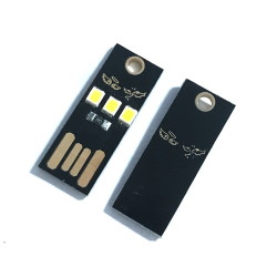 Ліхтарик USB 3 LED білий холодний чорна плата
