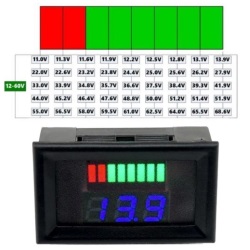 Module Voltmeter-indicator battery 12-60V blue