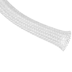 Cable braid snake skin 6mm, white