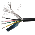 Signal cable<gtran/> RVVP 4*0.3 mm2 shielded PVC black<gtran/>