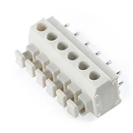 Screwless terminal block WJ235A-5.0-06P-11A-00A Gray