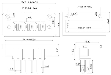 Клемник роз'ємний XK15EDGWB-3.5-05P