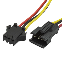 Connector SM 3 pin pluggable with wires