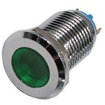 Индикатор антивандальный GQ12F-D/12/G  indicator light Green LED