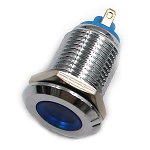 Индикатор антивандальный GQ12F-D/12/B  indicator light Blue LED