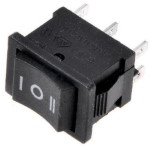 Key switch KCD1-203-1 ON-OFF-ON 6pin black