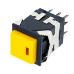 Button<gtran/>  KD2-21BYR yellow with ON-ON latching with indicator<gtran/>