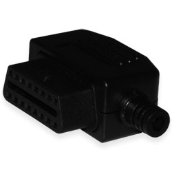 Diagnostic universal  OBD-2 connector female, angled, soldered