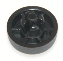 PVC leg HFF-6 D=28.5mm H=8.2mm Black