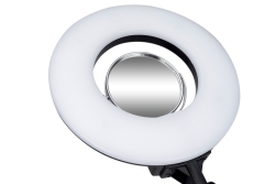Лампа кольцевая с зеркалом 9601LED-8 120 LED, 24Вт 5500K косметологическая