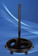 Floor stand on wheels<gtran/> FS3-B for lamps, ring loop BLACK<gtran/>