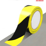 Warning tape<gtran/> black and yellow self-adhesive 0.13mmx48mmx33m<gtran/>