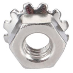 Stainless nut<draft/> M3 hex with grove st.st. 304<gtran/>