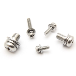 Stainless screw M8x16mm grover washer semicircular PH stainless steel 304