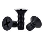 Screw plastic M3x12mm concealed. PH, black PA66