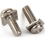Nickel plated screw M3.5x6x8mm half round square washer PH