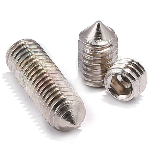 Set screw M4x10mm hex. stainless steel 304 cone