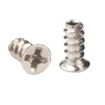 Nickel-plated self-tapping screw KT<gtran/> 4x8mm secret. PH<gtran/>