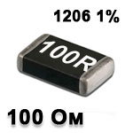 SMD resistor<gtran/> 100R 1206 1%