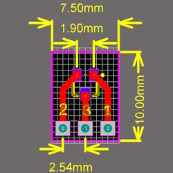 Printed circuit board SOT23-SIP adapter