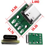 Printed board with connector USB Type-C 4pin female CN-05-13