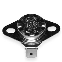 Термостат KSD301AM-80-BR2-B c кнопкой (норм. замкн.)