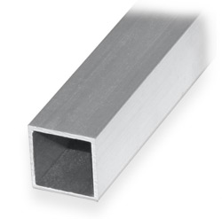 Square aluminum profile 25 X 25 X 1.5mm uncoated, 1m