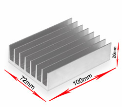 Радіатор алюмінієвий Ш72 Х 26  10 см