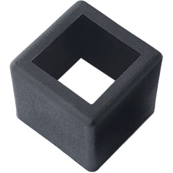 Square adapter pipes 25x25-20x20mm black